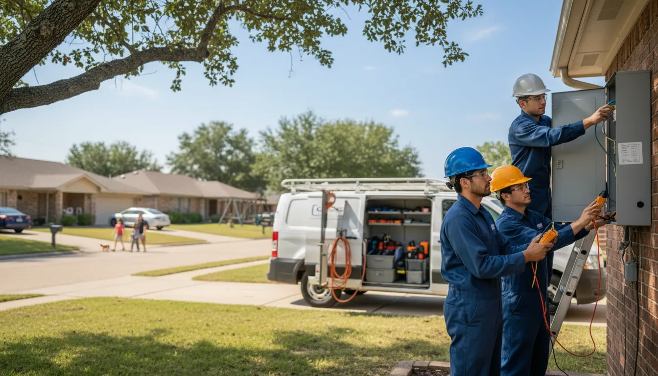 Certified electrician providing emergency electrical services in Pangburn, AR